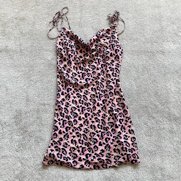 RESA PINK LEOPARD/CHEETAH ANIMAL PRINT DRESS SIZE SMALL DATE PARTY SEXY TRENDY - Picture 10 of 10